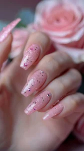 unhas para o réveillon rosa